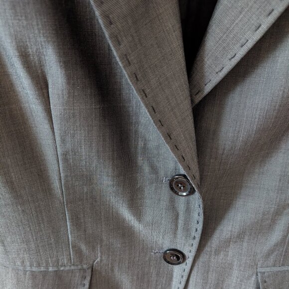 Teenflo (Judith & Charles) Vintage Wool Silk 2 Piece Suit Set Gray Size 12 - Picture 8 of 16